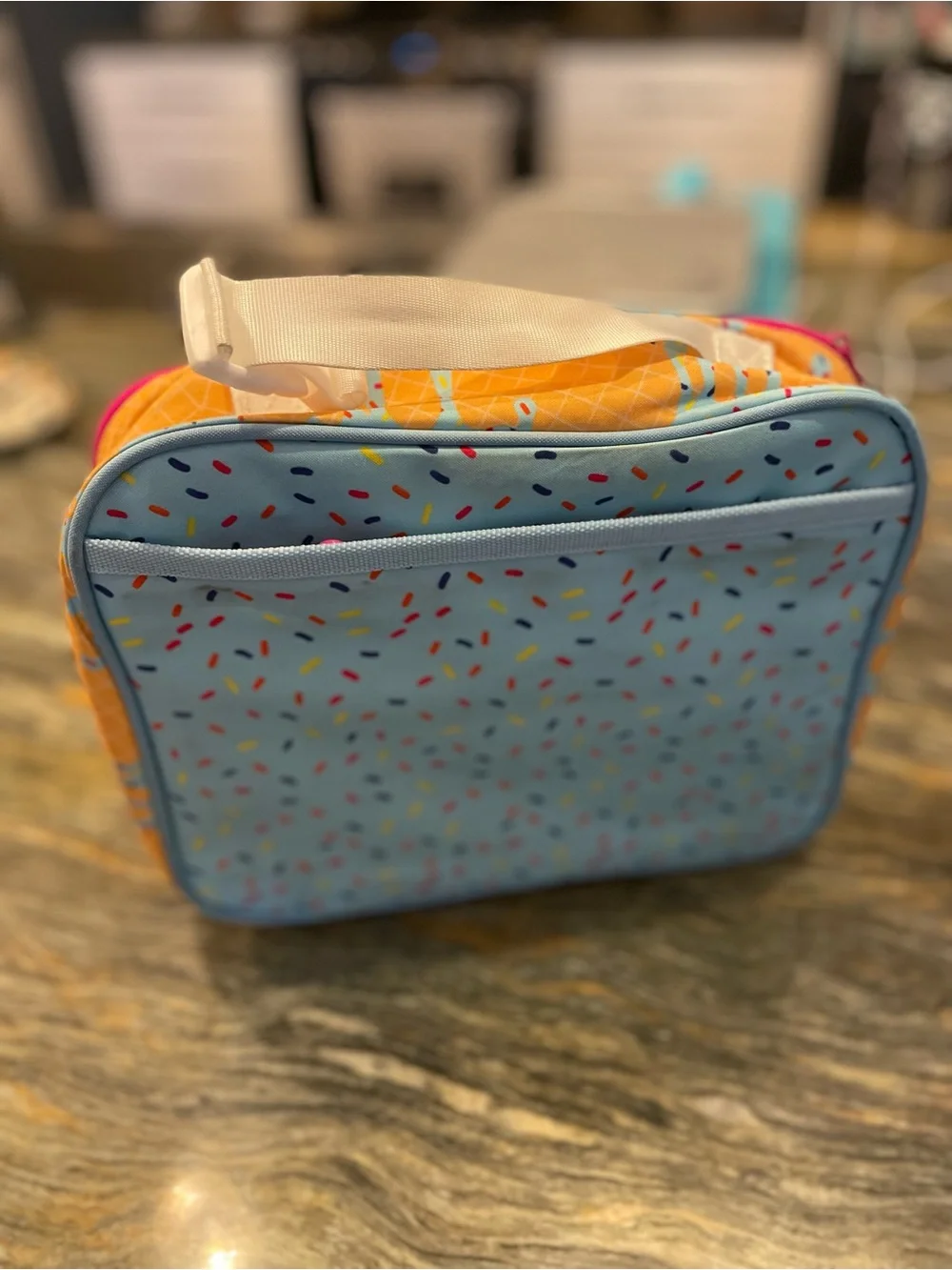 Baseball Lifestyle 101 Light Blue Kids Lunch Bag with Sprinkles -